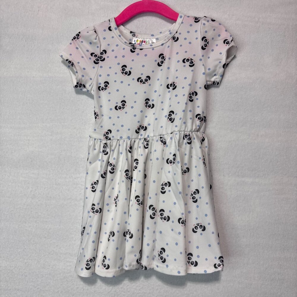 Dotdotsmile Dress Size 12/24 Months Short Sleeves Panda Print New with Tags